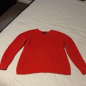 Ann Taylor Vibrant Red Crew Neck Sweater